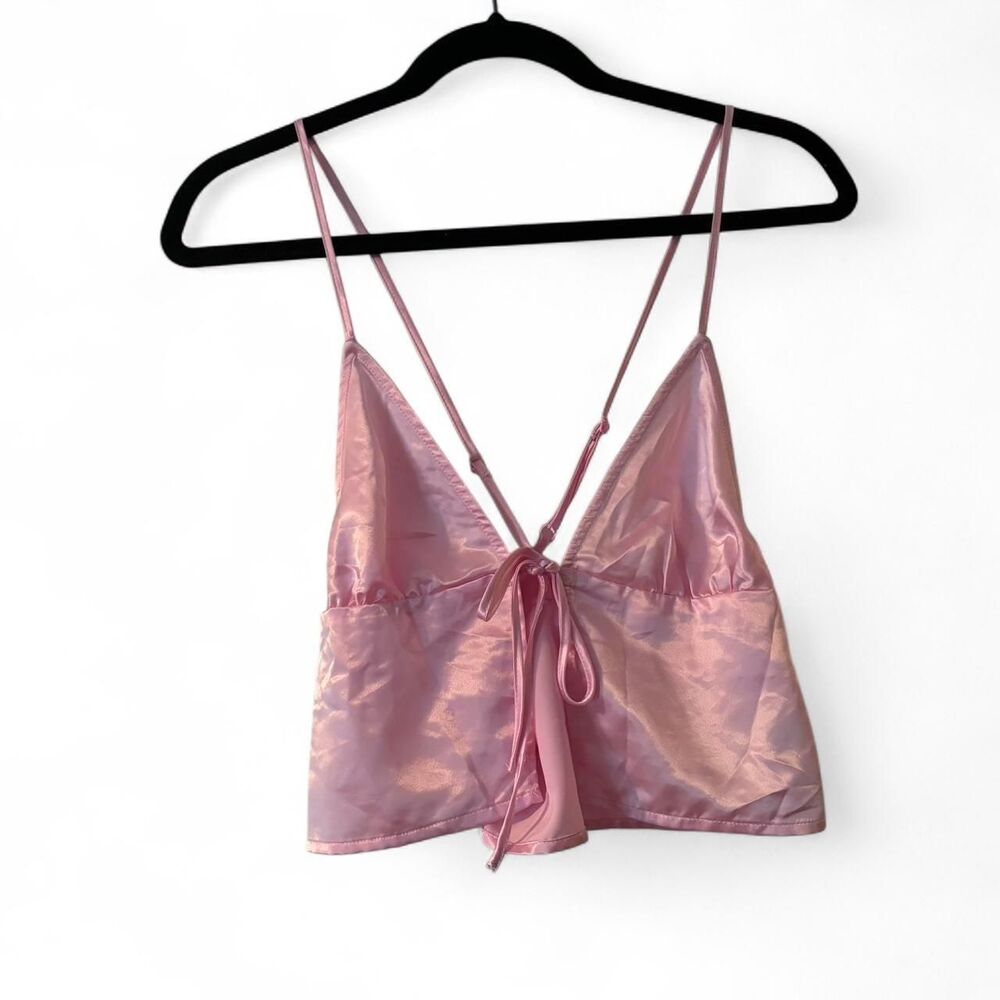 H&M Women's Pink Satin top